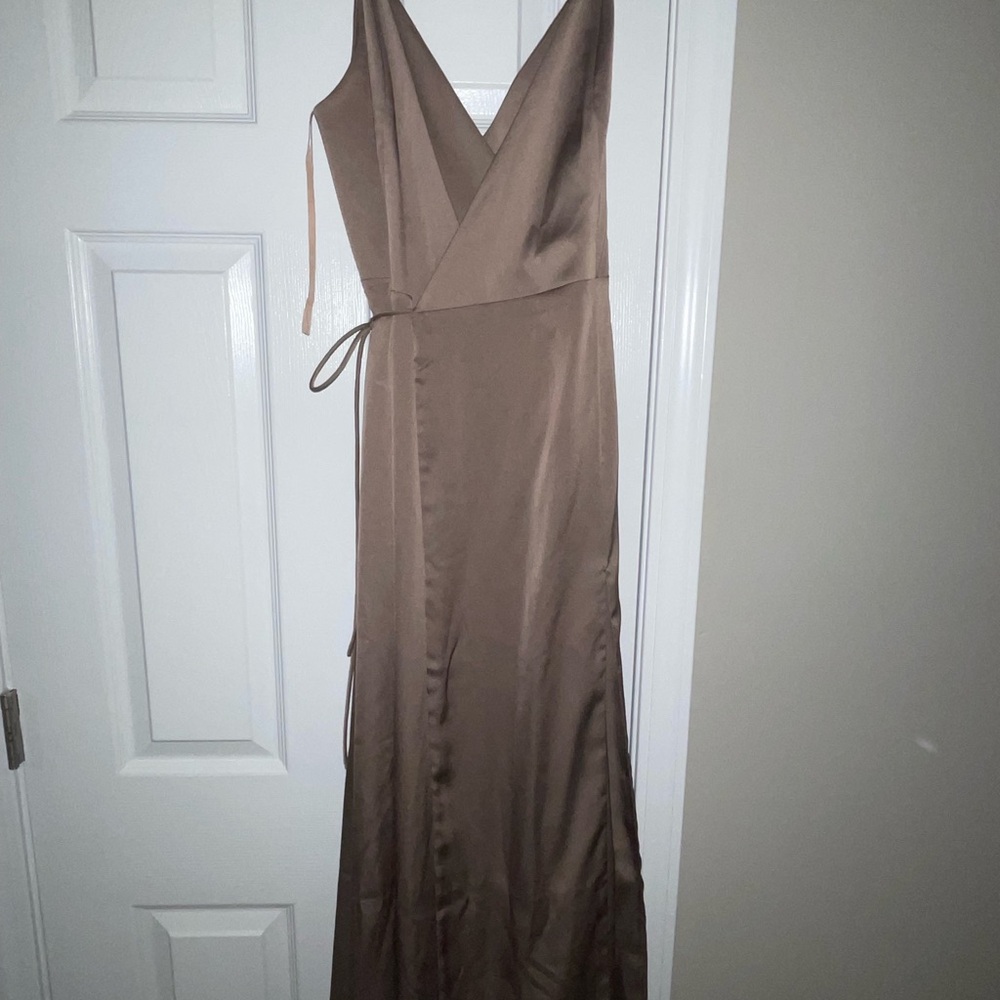 Free People Brown Maxi Wrap Dress